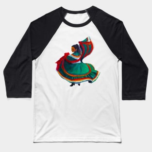 Baile Folklorico Vestido Verde Baseball T-Shirt